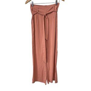 Hope Horizon The Rikki Pants Size Small Tie Waist Wide Leg Pink Chic Flowy NEW